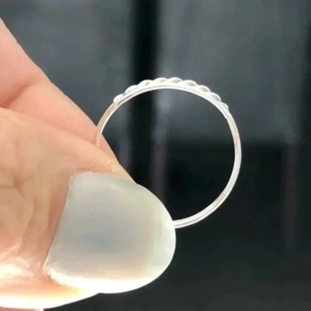 925 Sterling Silver Front 3D Twist Ring NWT
